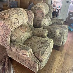 2 Ashland Recliners, Westerly Jewel Wingback