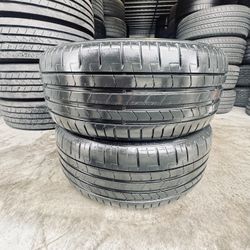 225/40/19 Pirelli Pzero 70-80% Tread (2)