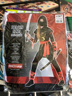Girls Ninja Halloween Costume with sword