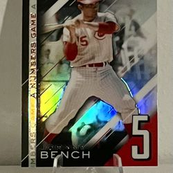 2020 Topps Chrome Update Series JOHNNY BENCH A Numbers Game #NGC-24 Reds HOF