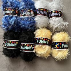 Price below - Fun Fur Vs, Funny Pelsgarn, Fashion Yarn, Bernard Boa Nouveau, Patrons Twister & Cha Cha