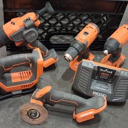RIGID POWER TOOLS + CHARGER 