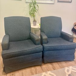 2 Swivel Glider Chairs