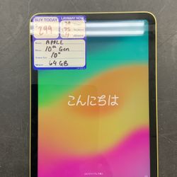 iPad 10th Generation  64gb