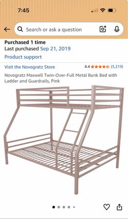 Twin over Full Metal Bunk Bed