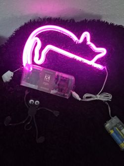 Pink Neon Cat LED Sign