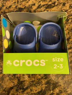 Brand New Blue Crocs Size 2-3 Infant / Baby
