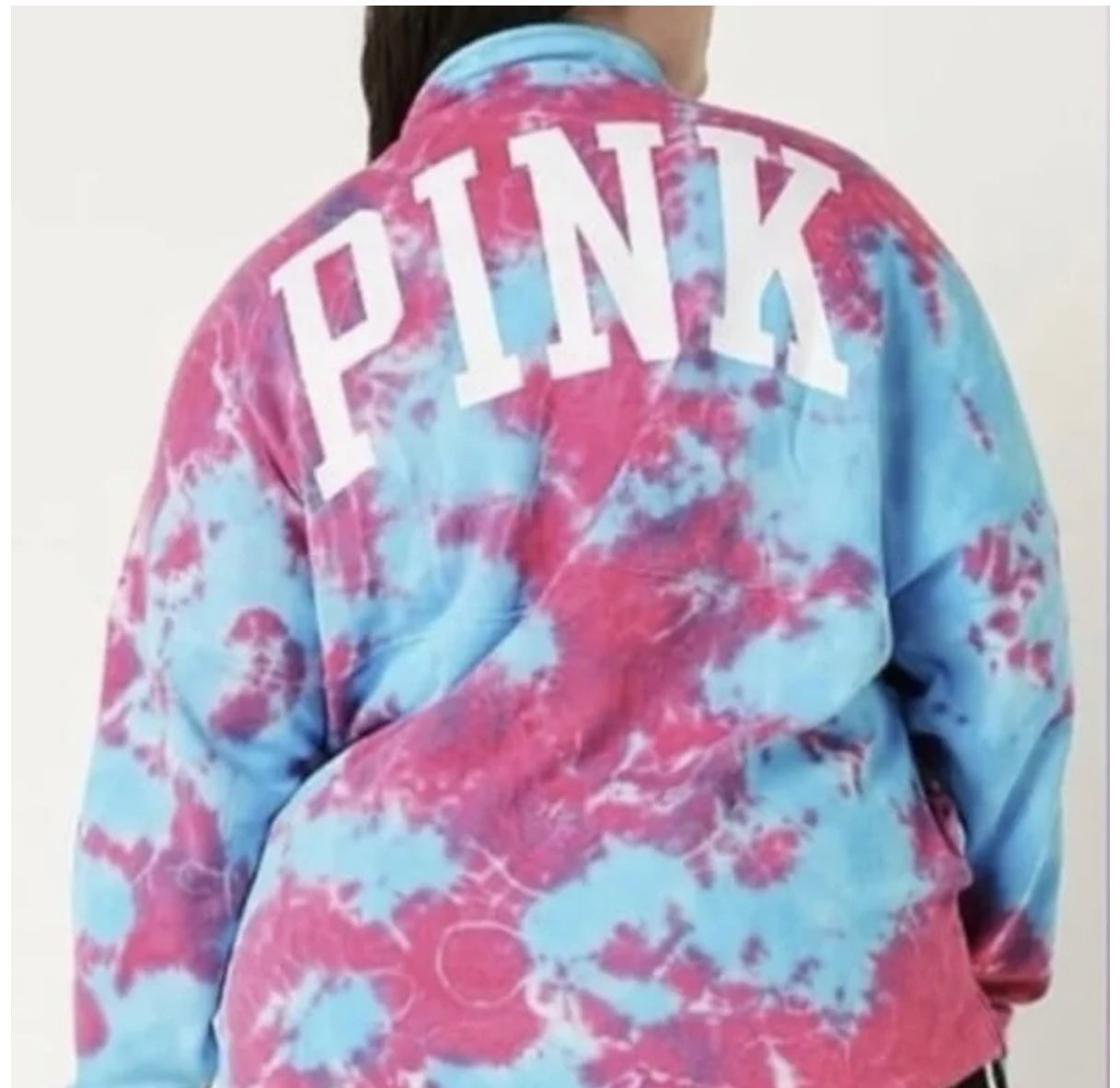 New  Large Vs Pink Zip Up Sweater Jacket / Victorias Secret 