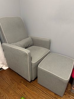 Swivel Glider Chair w/  Ottoman - Water & Stain Resistant Rocking Glider