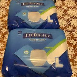 2/pkg Underware Pkg Has 20 Pampers,  Size Large