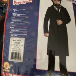 Used Abraham Lincoln Costume Size 12-14
