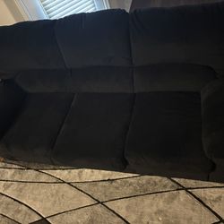 Suede couch !!  