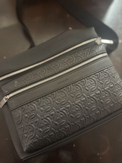 Men’s Ferragamo Gancini-Pattern Leather Crossbody Bag