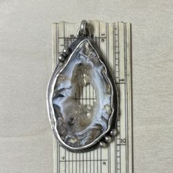 OOAK Quartz Agate Sterling Silver Pendant
