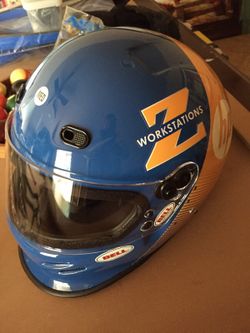 F1 bell race helmet. Signed by Hp sponsored driver