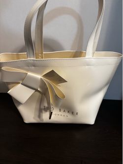Ted Baker London NICON Small Icon Bag w/ Knot Bow (white)