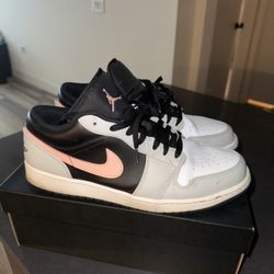 Jordan 1 Low Black Grey Pink