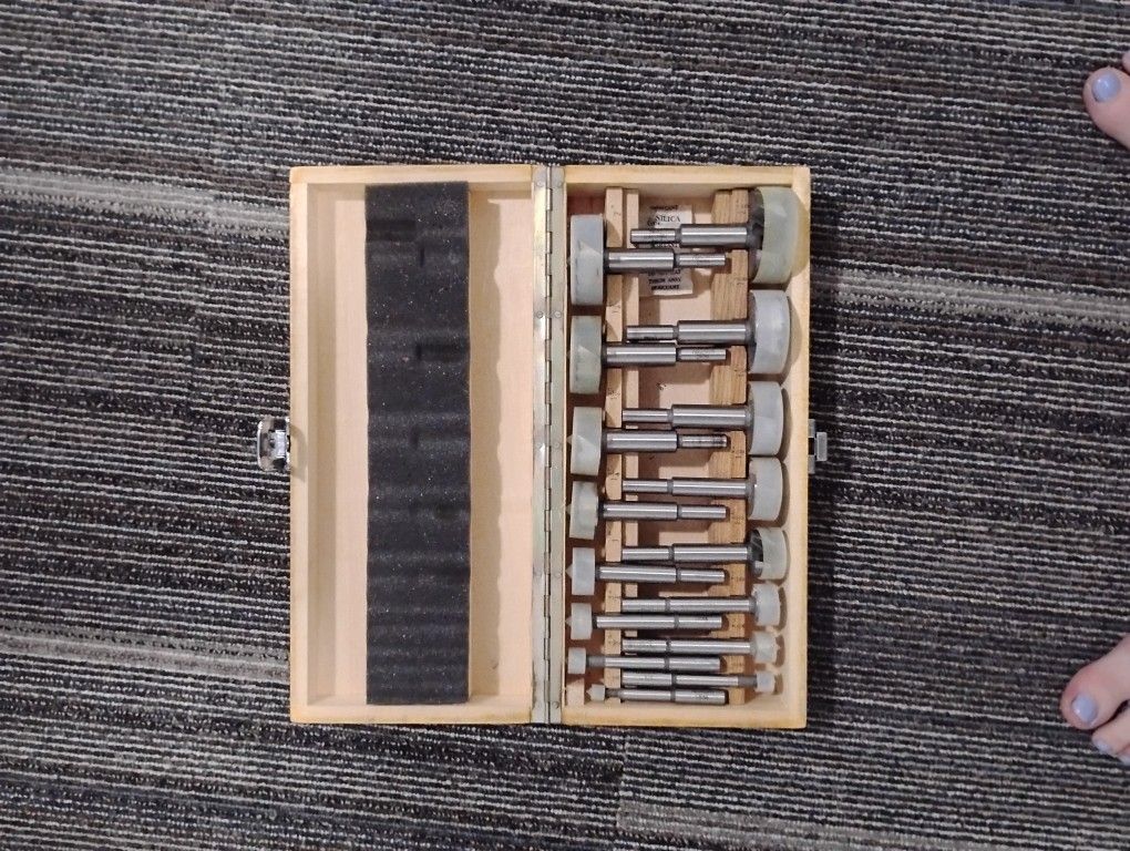 WOODTEK Carbid Wood Bit Set 16 Piece in Wood Box