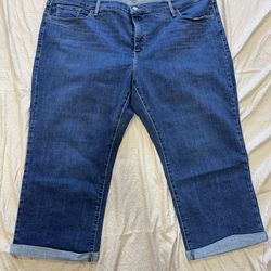 Levi's 311 Women's Capri Jeans Size 24W, Shaping Skinny, Blue Denim New No Tags