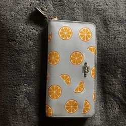 Coach Bag | Coach Orange Summer Print Wallet