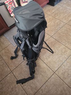 ClevrPlus Canyonero Camping Baby Backpack Hiking Kid Toddler Child Carrier with Stand and Sun Shade Visor, Black
