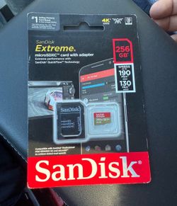 SanDisk Extreme 256GB microSDXC UHS-I Card with Adapter Product Overview Upgrade your storage with the SanDisk Extreme 256GB microSDXC card. Engineere