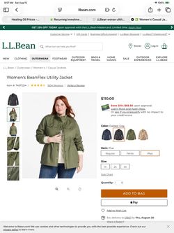 L.L.Bean Women's BeanFlex Utility Jacket Size XXL