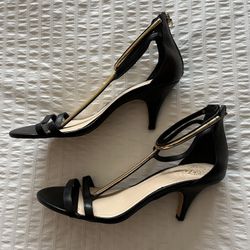 Vince Camuto Heels Shoes Women's Size 9.5 - Black and Gold Metallic