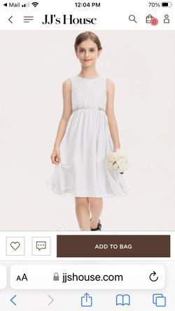 White Junior Bridesmaid Dress