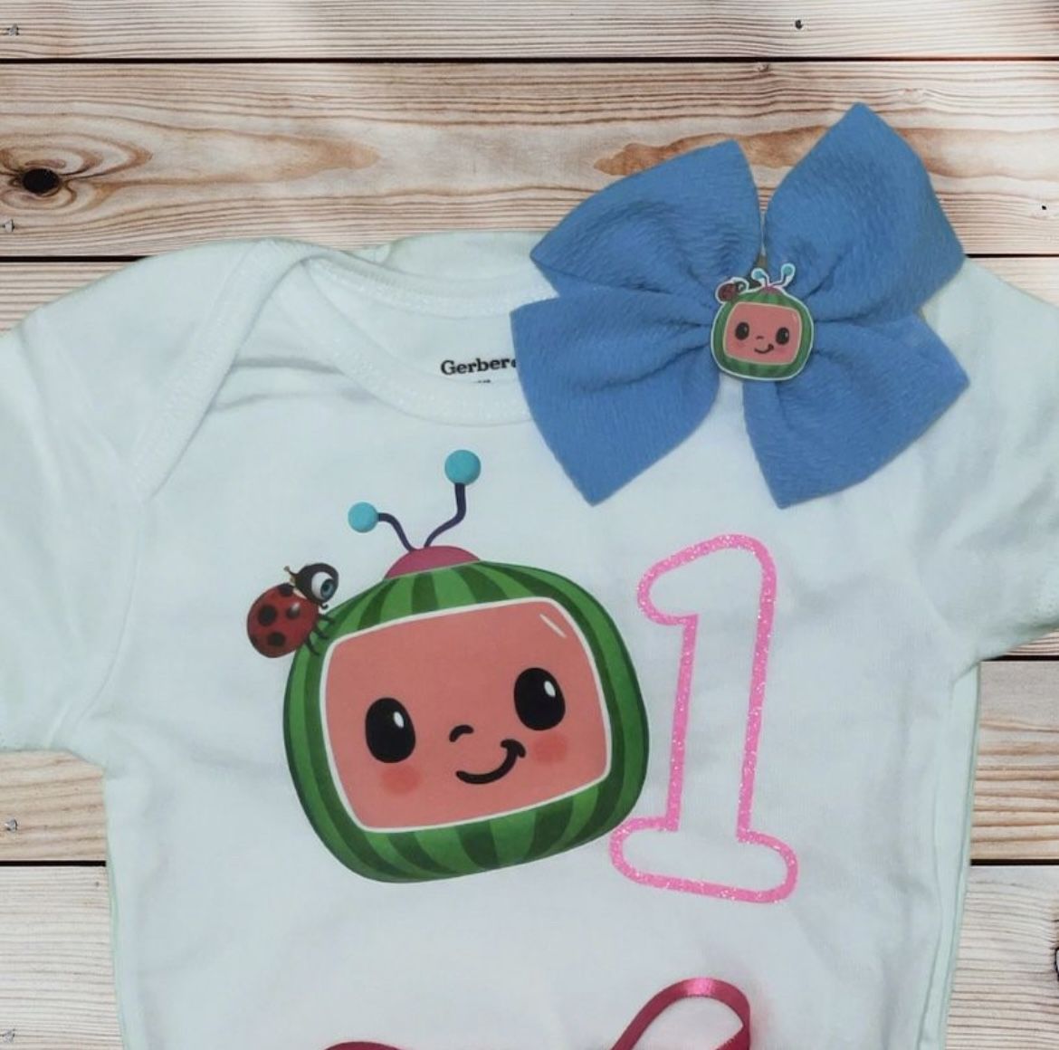 12-18 Months Personalized CoComelon 🍉 1st Birthday Outfit
