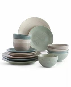 2 Sets - Sango Stoneware Dinnerware 25 pieces
