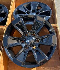 17” Chevy Silverado Tahoe factory wheels rims gloss black new