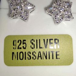 Silver Moissanite Earrings