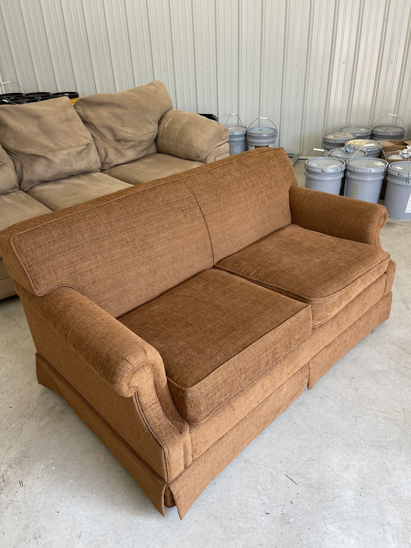 Brown Loveseat 