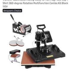 Heat Press - Shorts, Mugs, Hats, Plates - F2C 5 in 1 Pro Heat Press Machine 12x15 Digital Heat Transfer Sublimation Swing-Away for Hat Mug Plate Cap T