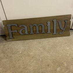 Rustic Wood Wall Art - Family