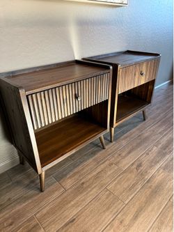 Midcentury Style Nightstands (Set of 2)