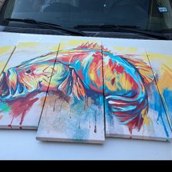 Bass Canvas  5 Piece Wall Art