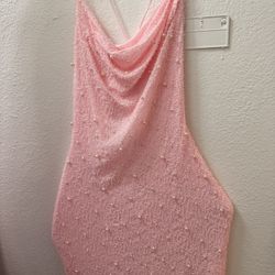 Pink Pearl Mini Dress (M)