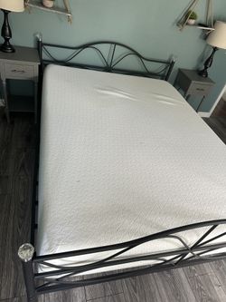 Quine Size Bad With Mattress 12 Inches.