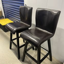 Two Piece, Leather, Barstool Chairs, Great Condition