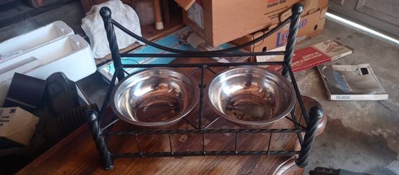 Dog Food and Water Bowl