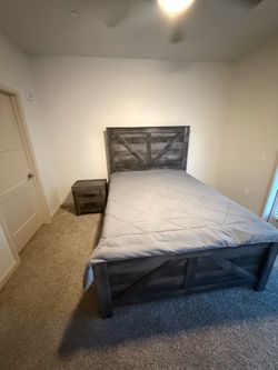 Bed frame and night stand