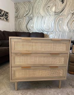 3drawer Rattan Dresser