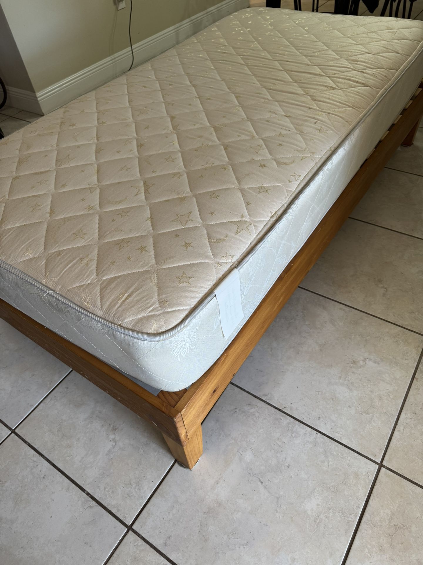 Twin Platform Bed Solid Wood - Good Condition