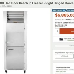 Traulsen G12000 Half Door Reach In Freezer
