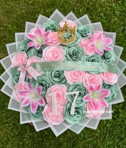 Custom Birthday Artificial Flower Bouquet Arrangement