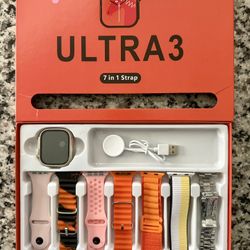 Smartwatch compatible with Android and Apple - 7 bands included!