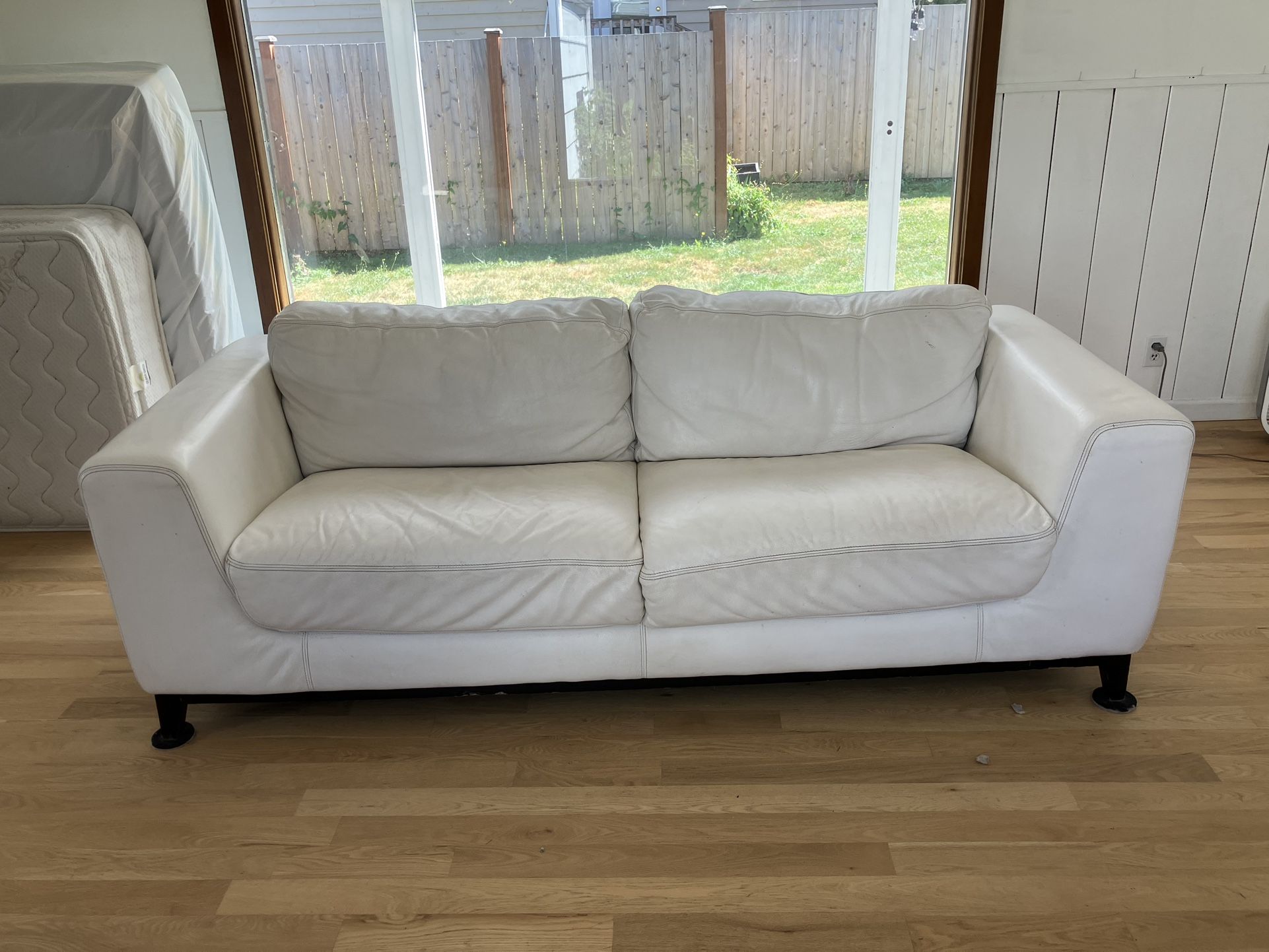 White Leather Couch (faux Leather)