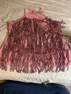 Pink Sequence Halter Top